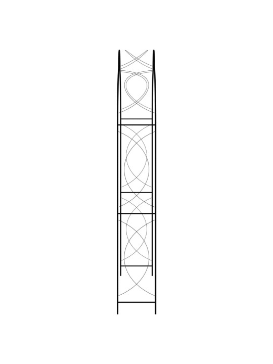 Sodo arka, juodos spalvos, 150x34x240cm, geležis