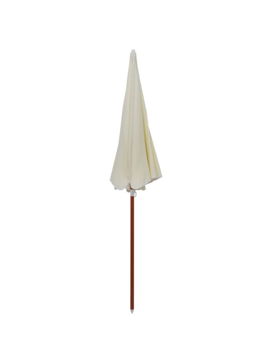 Skėtis nuo saulės su plieniniu stulpu, smėlio spalvos, 240cm