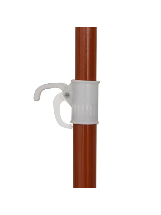 Skėtis nuo saulės su plieniniu stulpu, smėlio spalvos, 240cm