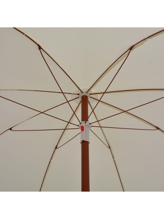 Skėtis nuo saulės su plieniniu stulpu, smėlio spalvos, 240cm