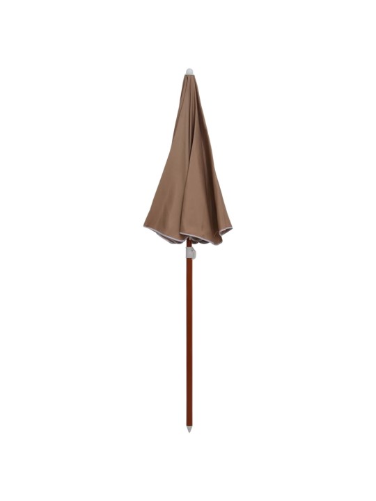 Skėtis nuo saulės su plieniniu stulpu, taupe spalvos, 180cm