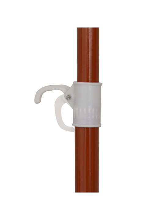 Skėtis nuo saulės su plieniniu stulpu, taupe spalvos, 180cm