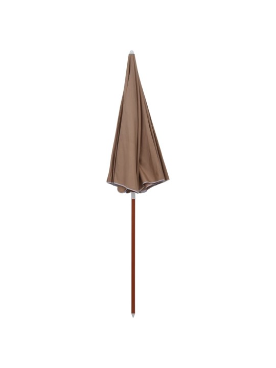 Skėtis nuo saulės su plieniniu stulpu, taupe spalvos, 240cm
