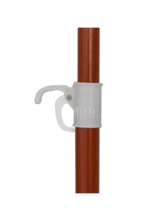 Skėtis nuo saulės su plieniniu stulpu, taupe spalvos, 240cm