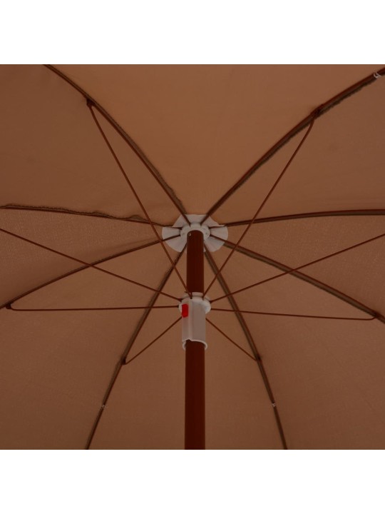 Skėtis nuo saulės su plieniniu stulpu, taupe spalvos, 240cm