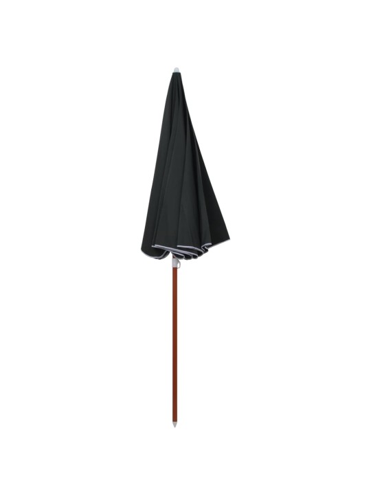 Skėtis nuo saulės su plieniniu stulpu, antracito, 240cm
