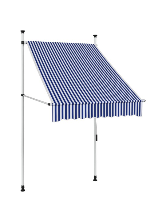 Rankiniu būdu ištraukiama markizė, mėlyni/balti dryžiai, 100cm