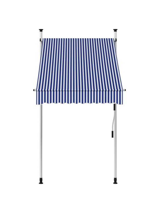 Rankiniu būdu ištraukiama markizė, mėlyni/balti dryžiai, 100cm