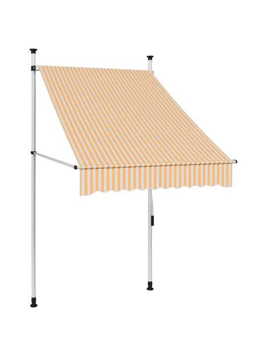 Rankiniu būdu ištraukiama markizė, oranžinė ir balta, 100cm