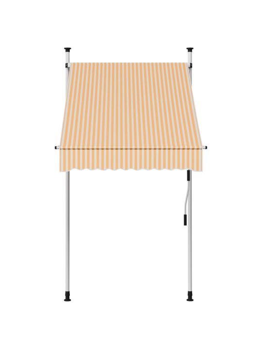 Rankiniu būdu ištraukiama markizė, oranžinė ir balta, 100cm