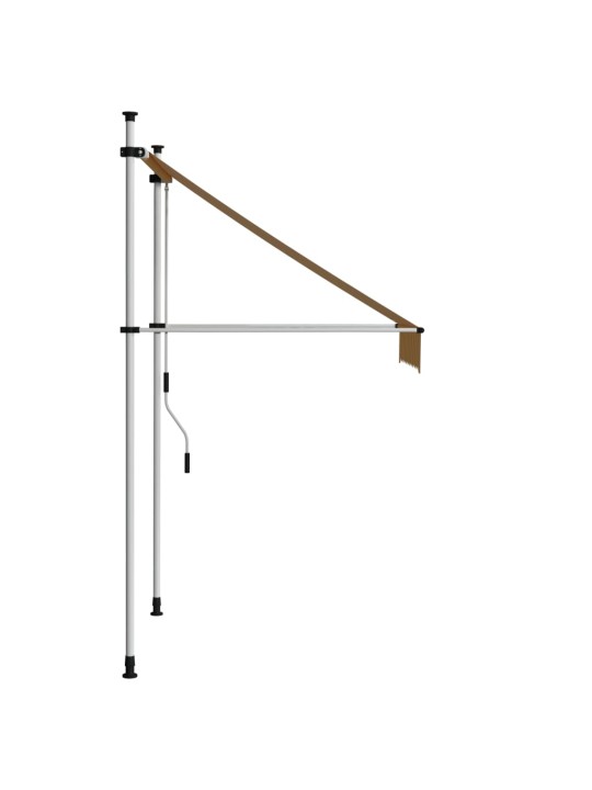 Rankiniu būdu ištraukiama markizė, oranžinė ir balta, 100cm