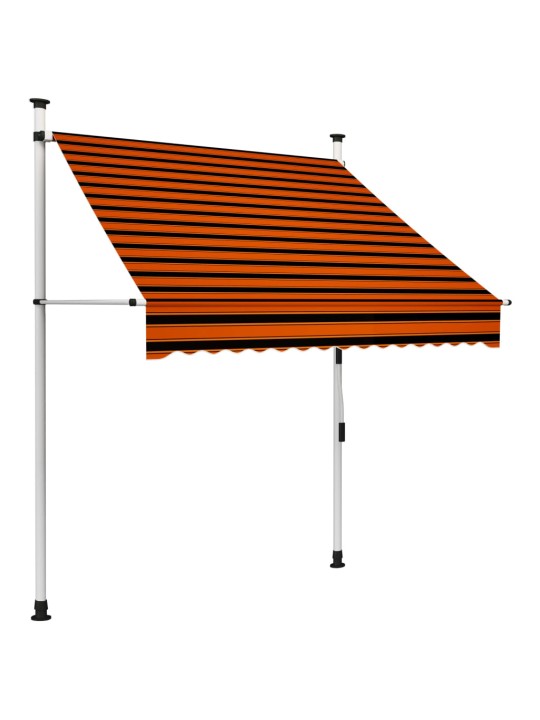Rankiniu būdu ištraukiama markizė, oranžinė ir ruda, 150cm
