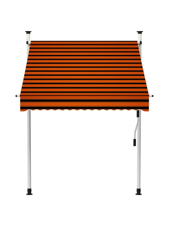 Rankiniu būdu ištraukiama markizė, oranžinė ir ruda, 150cm