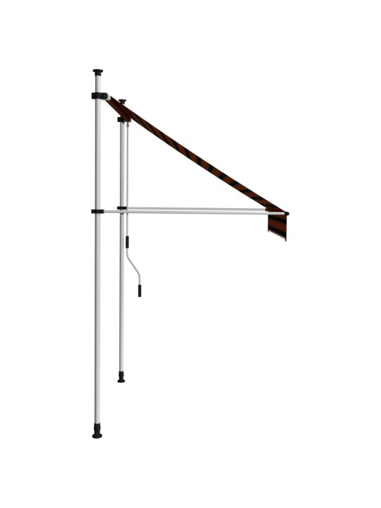 Rankiniu būdu ištraukiama markizė, oranžinė ir ruda, 150cm