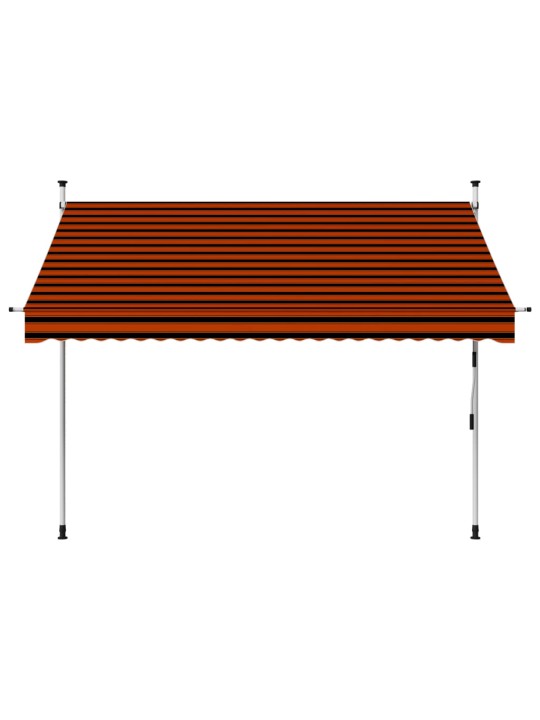 Rankiniu būdu ištraukiama markizė, oranžinė ir ruda, 250cm