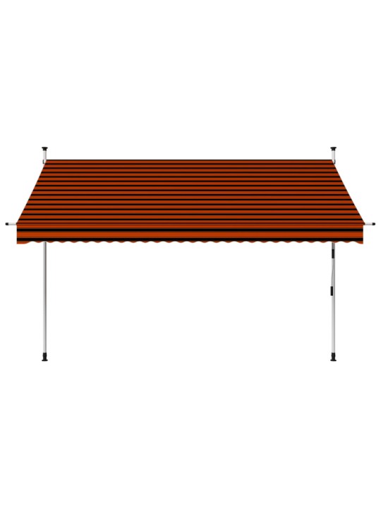 Rankiniu būdu ištraukiama markizė, oranžinė ir ruda, 300cm