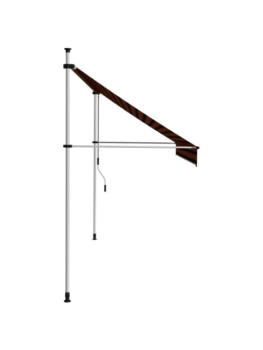 Rankiniu būdu ištraukiama markizė, oranžinė ir ruda, 300cm