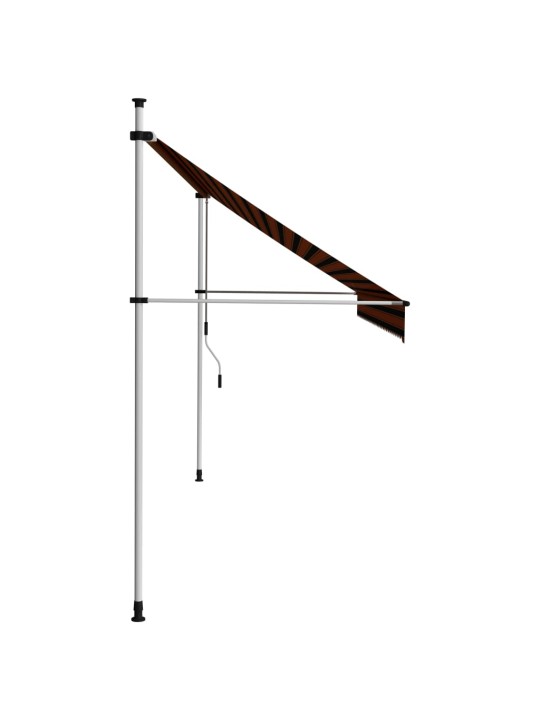 Rankiniu būdu ištraukiama markizė, oranžinė ir ruda, 350cm