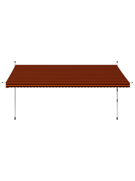 Rankiniu būdu ištraukiama markizė, oranžinė ir ruda, 400cm