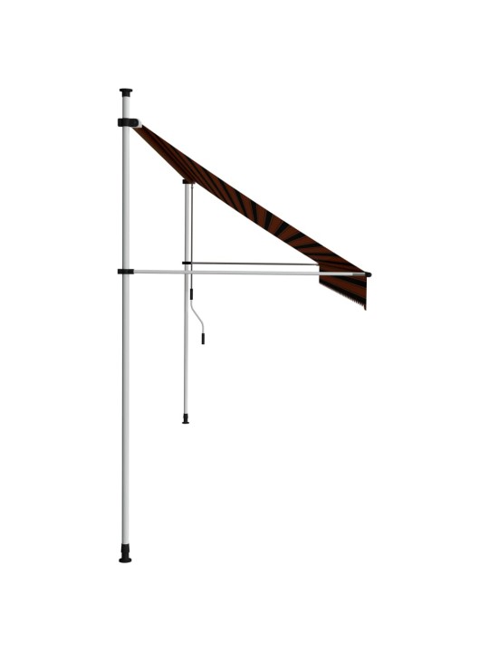 Rankiniu būdu ištraukiama markizė, oranžinė ir ruda, 400cm