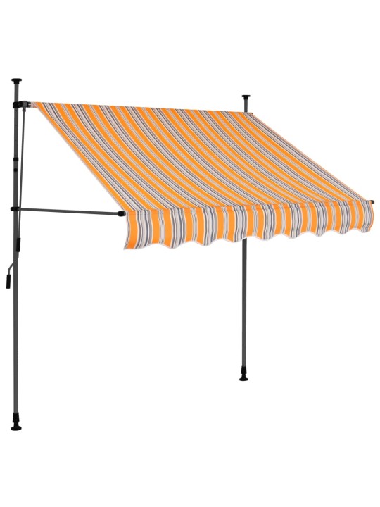 Rankinė ištraukiama markizė su LED, geltona ir mėlyna, 100cm