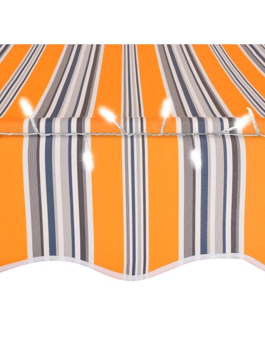 Rankinė ištraukiama markizė su LED, geltona ir mėlyna, 100cm