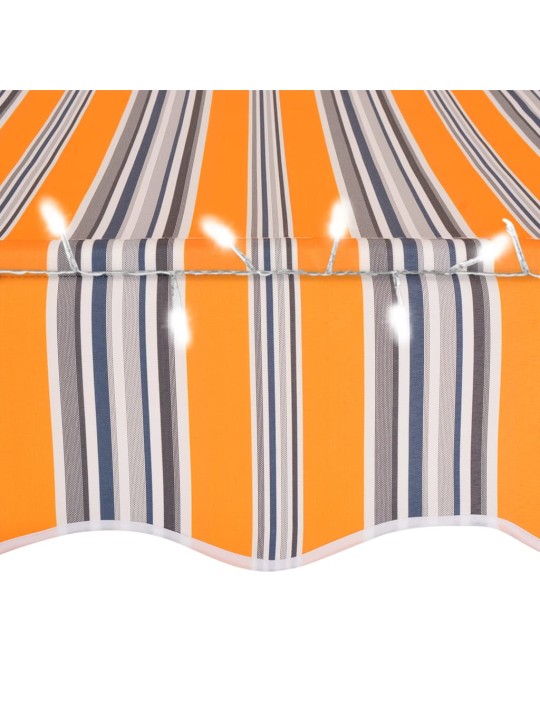 Rankinė ištraukiama markizė su LED, geltona ir mėlyna, 150cm