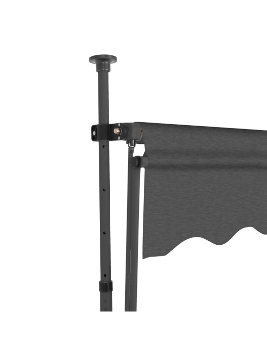 Rankiniu būdu ištraukiama markizė su LED, antracito, 150cm