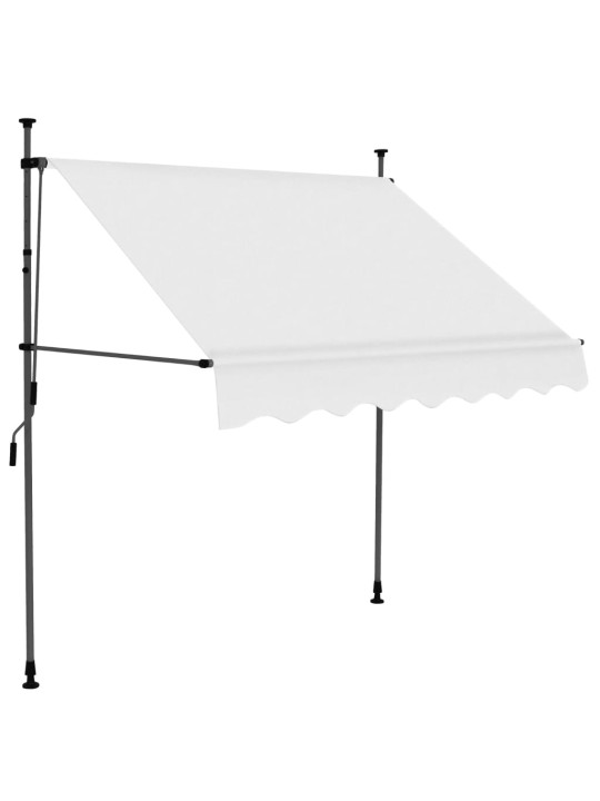 Rankiniu būdu ištraukiama markizė su LED, kreminė, 200cm