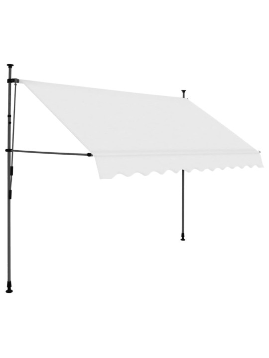Rankiniu būdu ištraukiama markizė su LED, kreminė, 300cm