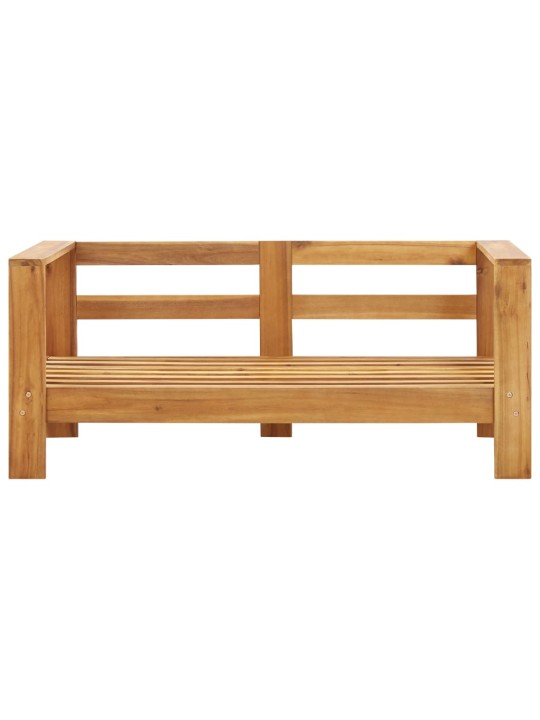 Sodo sofa-suoliukas su pagalvėmis, 140cm, pilka, akacija