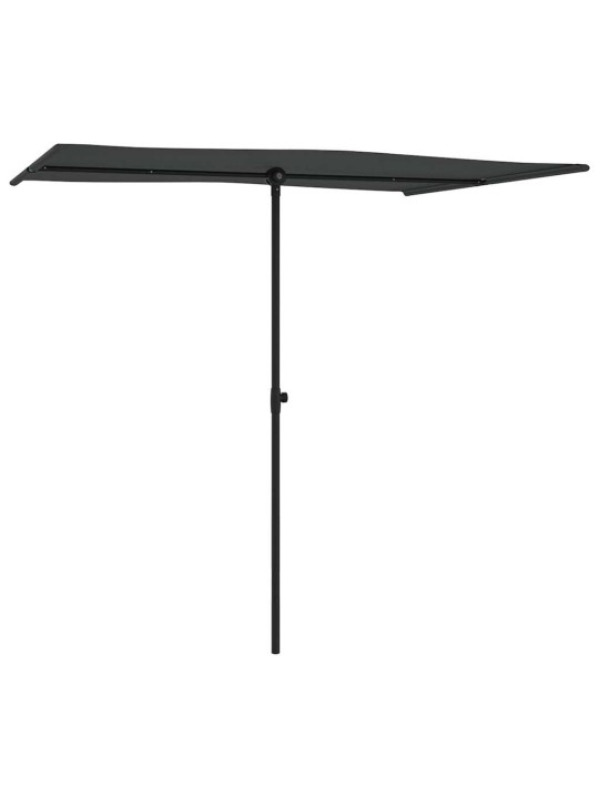 Sodo skėtis nuo saulės su aliuminio stulpu, antracito, 2x1,5m