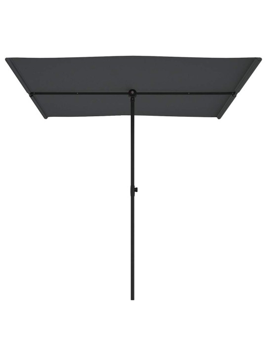 Sodo skėtis nuo saulės su aliuminio stulpu, antracito, 2x1,5m