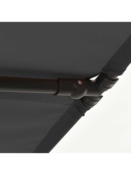 Sodo skėtis nuo saulės su aliuminio stulpu, antracito, 2x1,5m