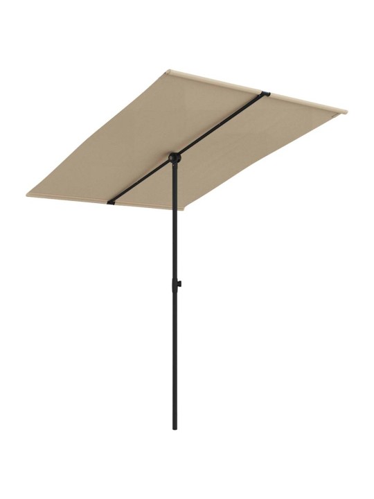 Sodo skėtis nuo saulės su aliuminio stulpu, taupe, 2x1,5m