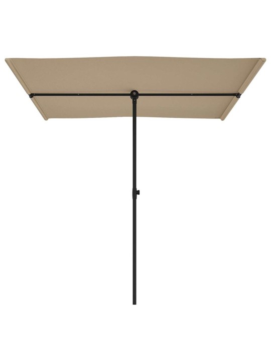 Sodo skėtis nuo saulės su aliuminio stulpu, taupe, 2x1,5m