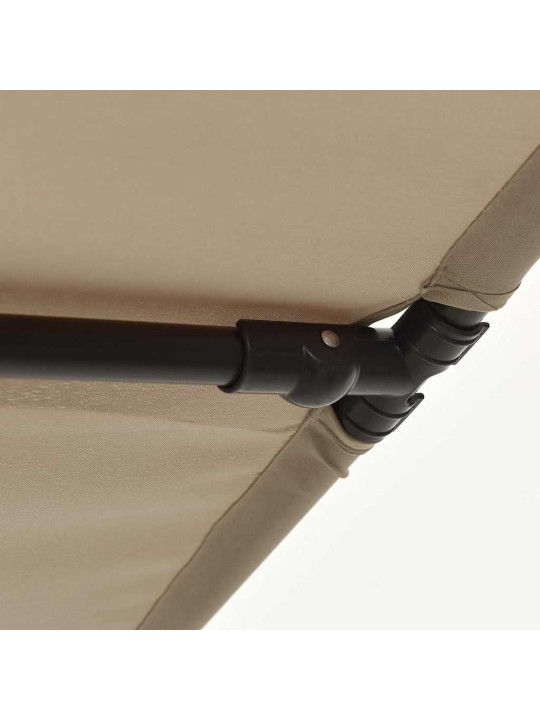 Sodo skėtis nuo saulės su aliuminio stulpu, taupe, 2x1,5m