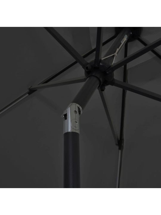 Sodo skėtis su LED ir aliuminio stulpu, antracito, 300cm