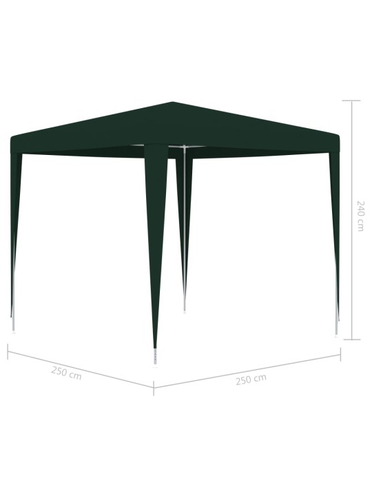 Profesionali proginė palapinė, žalios spalvos, 2,5x2,5m, 90g/m²