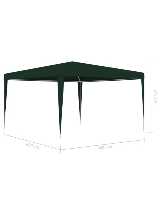Profesionali proginė palapinė, žalios spalvos, 4x4m, 90g/m²