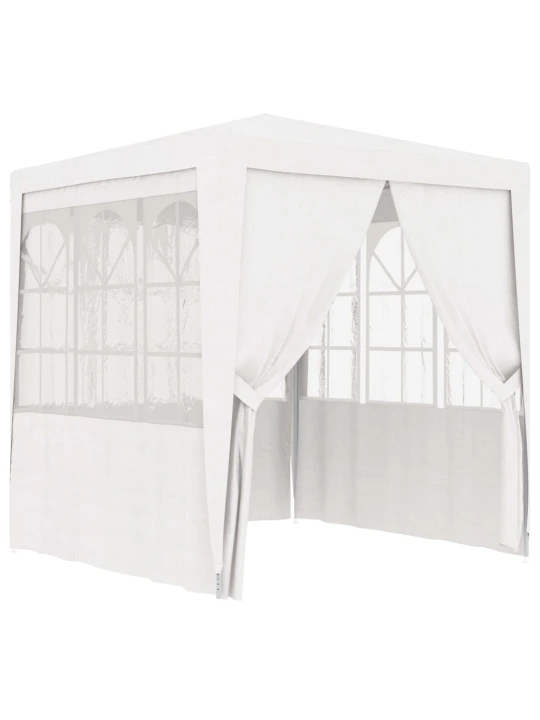 Proginė palapinė su šoninėmis sienomis, balta, 2x2m, 90g/m²