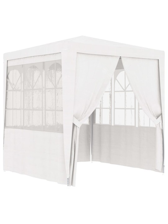 Proginė palapinė su šoninėmis sienomis, balta, 2,5x2,5m, 90g/m²