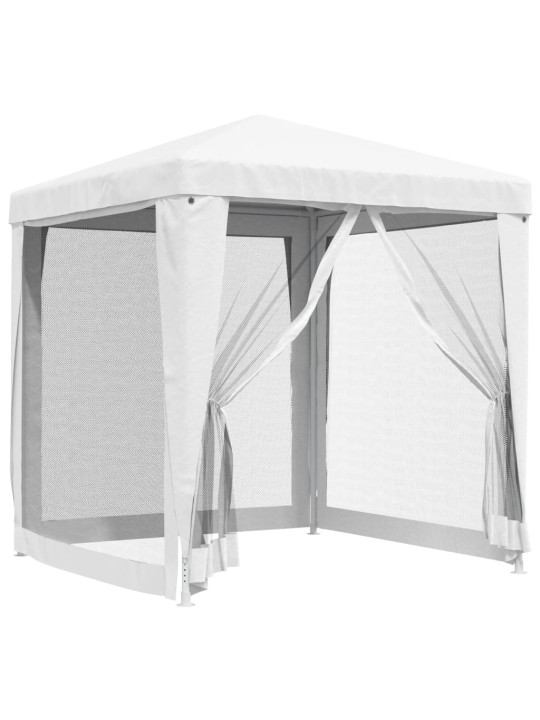 Proginė palapinė su 4 tinklinėmis sienomis, balta, 2x2m