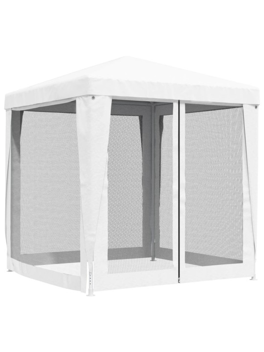 Proginė palapinė su 4 tinklinėmis sienomis, balta, 2x2m