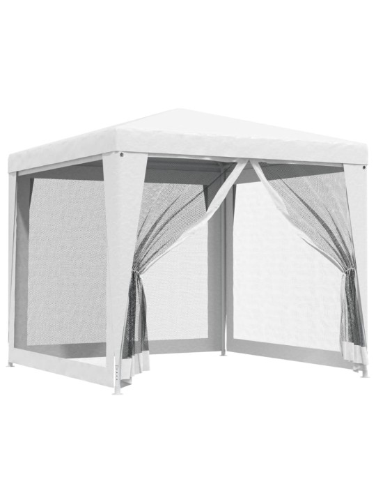 Proginė palapinė su 4 tinklinėmis sienomis, balta, 2,5x2,5m