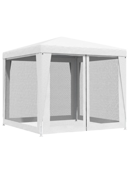 Proginė palapinė su 4 tinklinėmis sienomis, balta, 2,5x2,5m