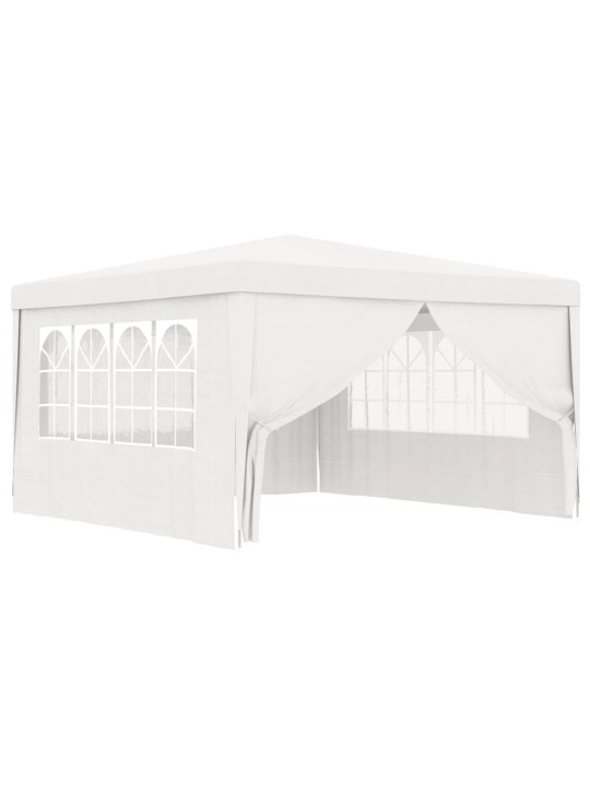Proginė palapinė su šoninėmis sienomis, balta, 4x4m, 90g/m²