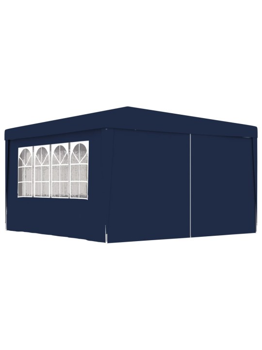 Proginė palapinė su šoninėmis sienomis, mėlyna, 4x4m, 90g/m²