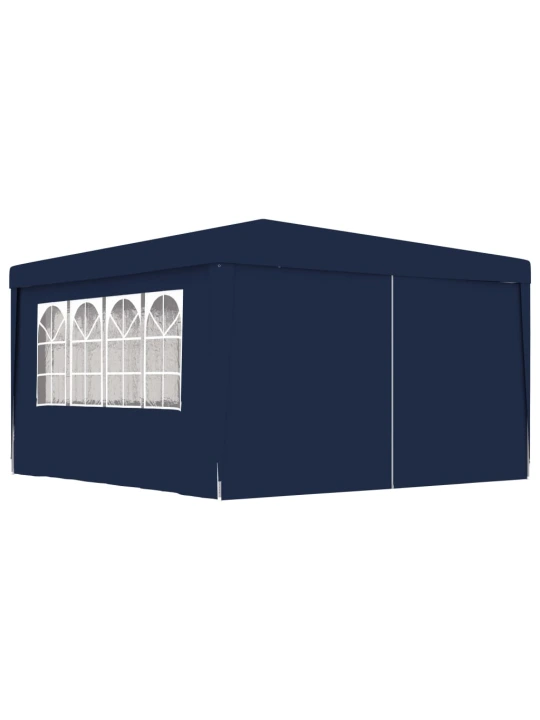 Proginė palapinė su šoninėmis sienomis, mėlyna, 4x4m, 90g/m²