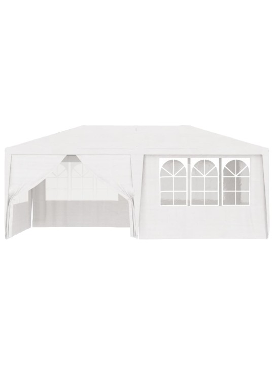 Proginė palapinė su šoninėmis sienomis, balta, 4x6m, 90g/m²